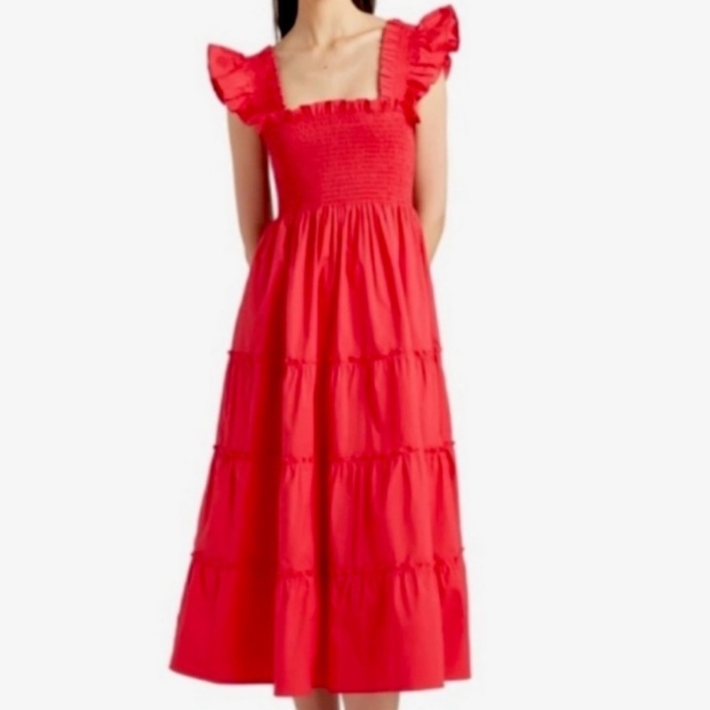 Elegant Red Midi Dress